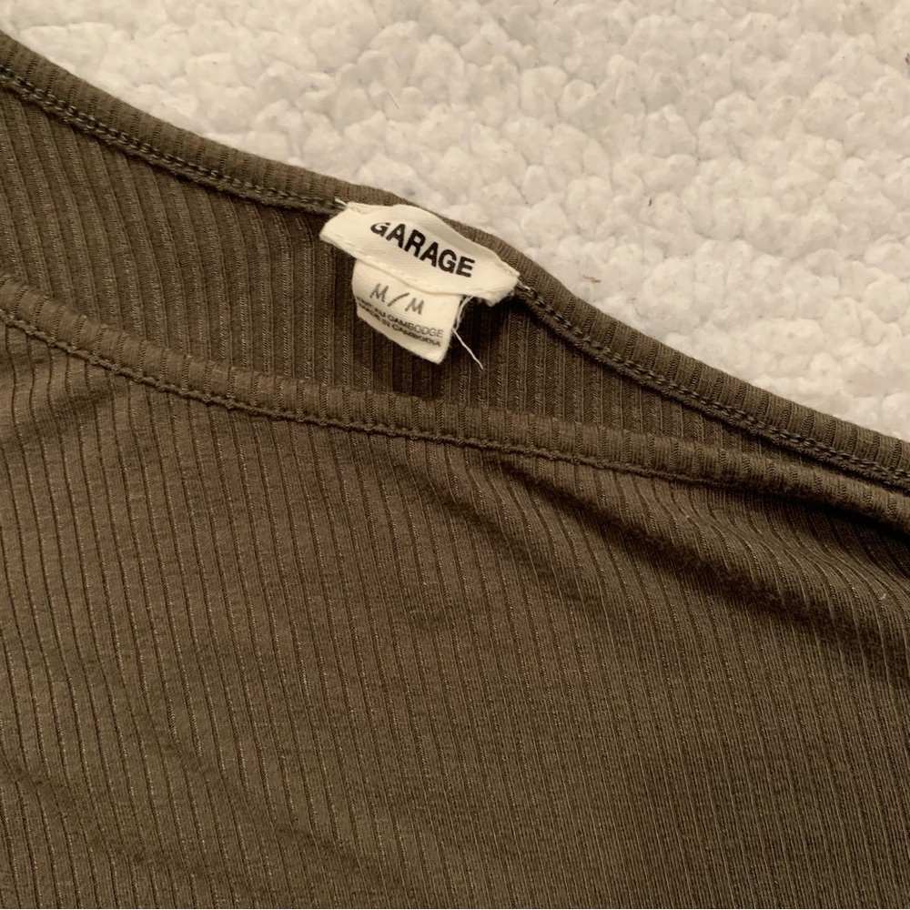 Garage One Shoulder Crop Top - Picture 2 of 4